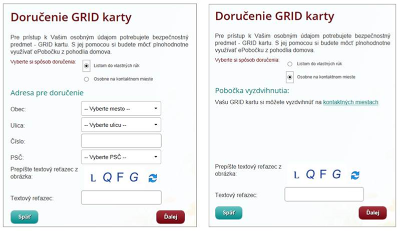 Doručenie GRID karty