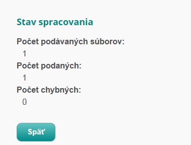 Okno - stav spracovania Obrazovka ePobočky: Okno - stav spracovania