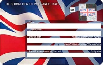 Vzor britského EHIC s označením GHIC Vzor britského EHIC s označením GHIC