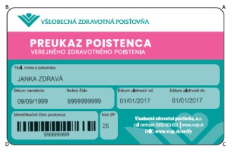 Obojstranný plastový preukaz zadná strana 2017