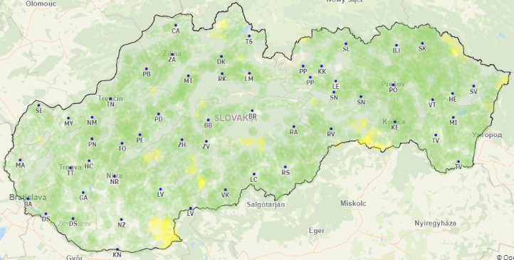 Mapa geografickej dostupnosti CT vyšetrení