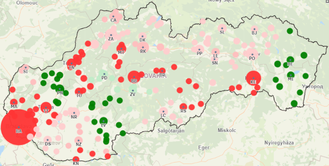 Mapa kapacitnej priepustnosti MR siete